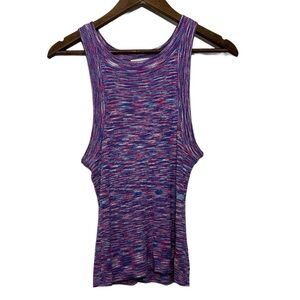 Allison New York Knit Tank Space Dye Pink Blue Women’s L NWT